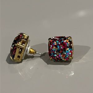 Kate Spade Multi-Colored Glitter Stud Earring (w/ dust bag)